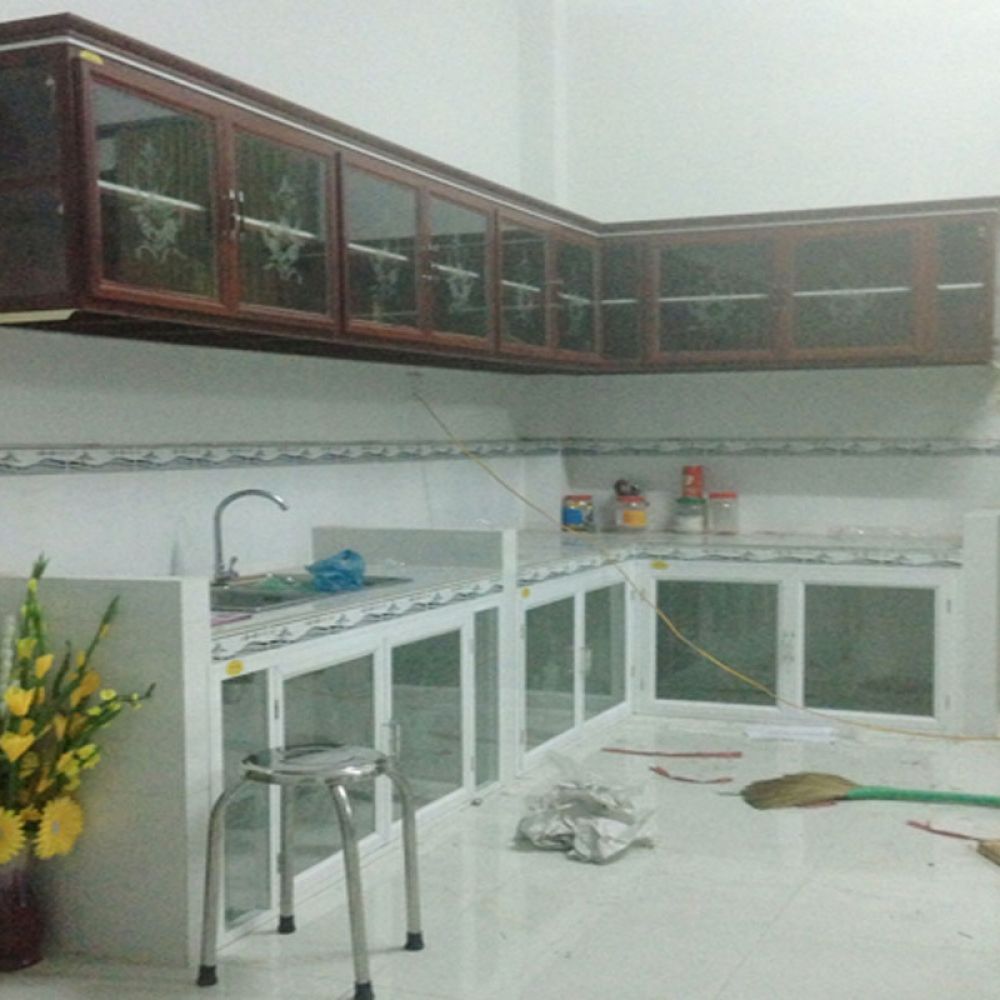Bếp Nhôm Giả Gỗ